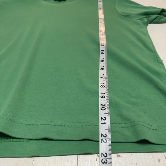 Massimo Dutti Large Perfect Tee Kelly Green Cotton - Picture 7 of 7